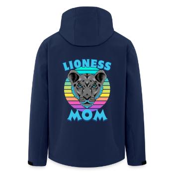Lion Mère Fête des Mères Maman - Veste softshell homme en polyester recyclé Stanley/Stella - marine - Dos - AI Model Male 185 light (185cm)