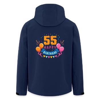 55. Geburtstag 55 Jahre Happy Birthday Geschenk - Recycelte Männer Softshell-Jacke von Stanley/Stella - Navy - Hinten - AI Model Male 185 light (185cm)