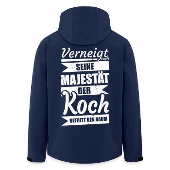 Koch - lustiges Geschenk - Recycelte Männer Softshell-Jacke von Stanley/Stella - Navy - Hinten - AI Model Male 185 light (185cm)