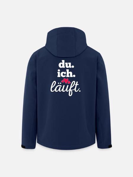 Du Ich Läuft Pärchen Liebesspruch - Recycelte Männer Softshell-Jacke von Stanley/Stella - Navy