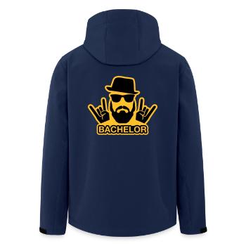 Bachelor T-Shirt - Bachelor Shirt - Groom -JGA - Men’s Recycled Softshell Jacket by Stanley/Stella - navy - Back - AI Model Male 185 light (185cm)