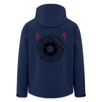 Bremsscheibe mit Hörner 2farbig - Recycelte Männer Softshell-Jacke von Stanley/Stella - Navy - Hinten - AI Model Male 185 light (185cm)
