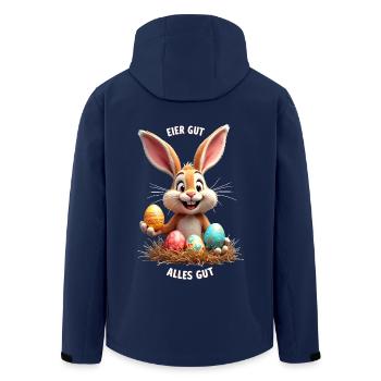 Osterhase lustig Ostern Osterei Sprüche Osterfest - Recycelte Männer Softshell-Jacke von Stanley/Stella - Navy - Hinten - AI Model Male 185 light (185cm)