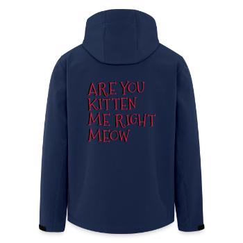 Are You Kitten Me Right Meow - Recycelte Männer Softshell-Jacke von Stanley/Stella - Navy - Hinten - AI Model Male 185 light (185cm)