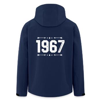 Millésime 1967 Millésime 58ème anniversaire 1967. - Veste softshell homme en polyester recyclé Stanley/Stella - marine - Dos - AI Model Male 185 light (185cm)