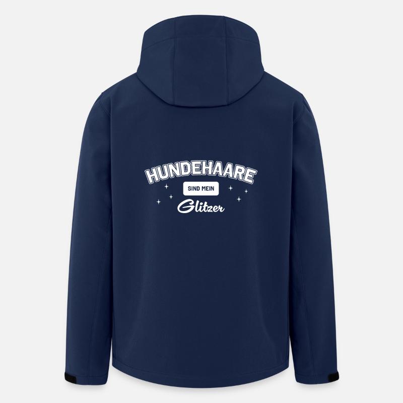 Hundehaare sind mein Glitzer - Recycelte Männer Softshell-Jacke von Stanley/Stella - Navy