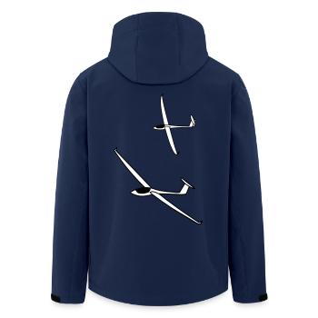 gliding glider pilot - Men’s Recycled Softshell Jacket by Stanley/Stella - navy - Back - AI Model Male 185 light (185cm)