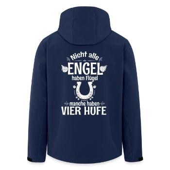 Engel mit Hufen - Pferde Motiv - Recycelte Männer Softshell-Jacke von Stanley/Stella - Navy - Hinten - AI Model Male 185 light (185cm)