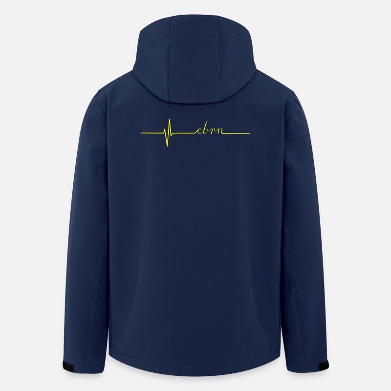 Herzschlag CBRN - Recycelte Männer Softshell-Jacke von Stanley/Stella - Navy
