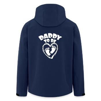 Daddy To Be - Pregnancy Announcement Gift For Men - Men’s Recycled Softshell Jacket by Stanley/Stella - navy - Back - AI Model Male 185 light (185cm)