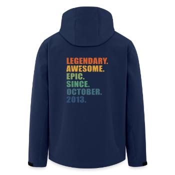 10th Birthday, October 2013, 10 Year Anniversary - Men’s Recycled Softshell Jacket by Stanley/Stella - navy - Back - AI Model Male 185 light (185cm)