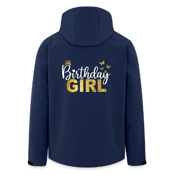 Birthday Girl Cool Birthday Party For Kids Girls - Men’s Recycled Softshell Jacket by Stanley/Stella - navy - Back - AI Model Male 185 light (185cm)