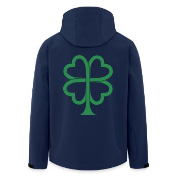 St. Patrick’s Day Gift Shamrock Men, Women, Kids - Men’s Recycled Softshell Jacket by Stanley/Stella - navy - Back - AI Model Male 185 light (185cm)