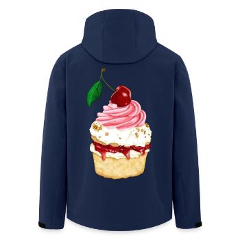 Tarte aux cerises de la Forêt Noire - Veste softshell homme en polyester recyclé Stanley/Stella - marine - Dos - AI Model Male 185 light (185cm)