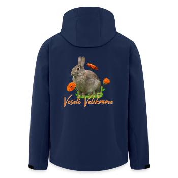 Vesele Velikonoce Frohe Ostern - Recycelte Männer Softshell-Jacke von Stanley/Stella - Navy - Hinten - AI Model Male 185 light (185cm)