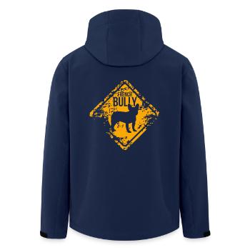 French Bully French Bulldog Wilsigns chiens - Veste softshell homme en polyester recyclé Stanley/Stella - marine - Dos - AI Model Male 185 light (185cm)