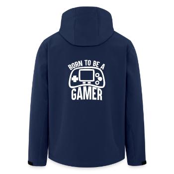Gamer - Born to jeu - Veste softshell homme en polyester recyclé Stanley/Stella - marine - Dos - AI Model Male 185 light (185cm)