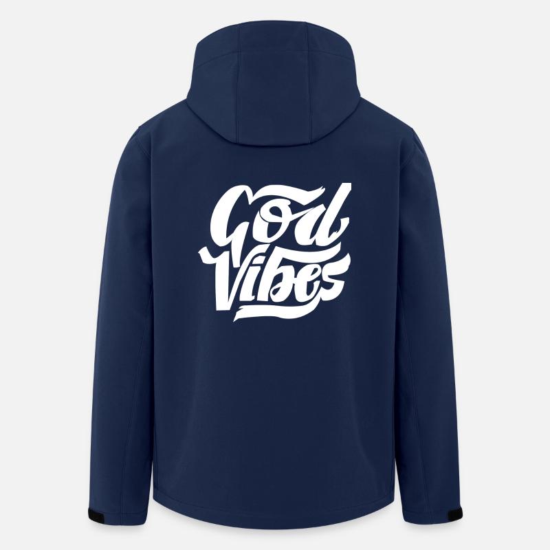 GOD VIBES - Veste softshell homme en polyester recyclé Stanley/Stella - marine
