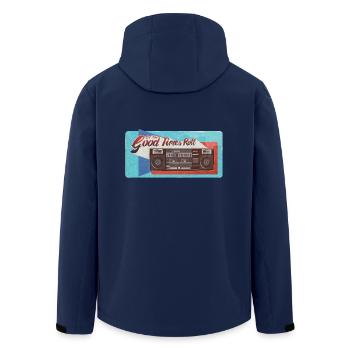 Let the good time roll - Men’s Recycled Softshell Jacket by Stanley/Stella - navy - Back - AI Model Male 185 light (185cm)