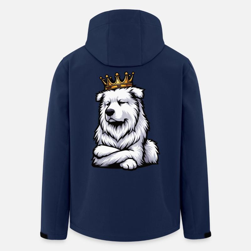 White Shepherd Shepherd Shepherd Dogs - Men’s Recycled Softshell Jacket by Stanley/Stella - navy