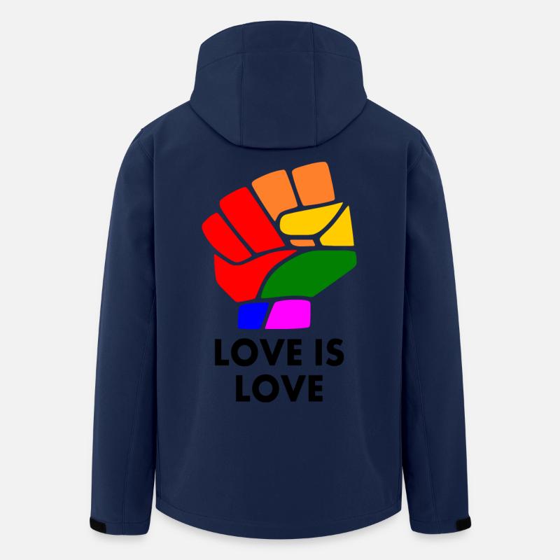 Love is love - Recycelte Männer Softshell-Jacke von Stanley/Stella - Navy