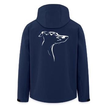 Lévrier italien silhouette chiens Wilsigns - Veste softshell homme en polyester recyclé Stanley/Stella - marine - Dos - AI Model Male 185 light (185cm)