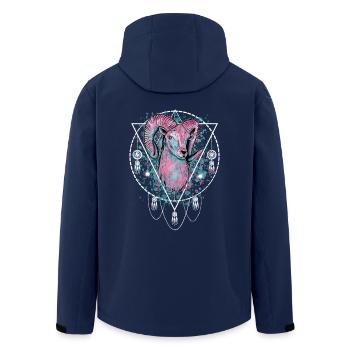 Bélier Signe Spirituel - Veste softshell homme en polyester recyclé Stanley/Stella - marine - Dos - AI Model Male 185 light (185cm)