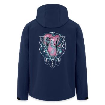 Aries Zodiac Sign - Men’s Recycled Softshell Jacket by Stanley/Stella - navy - Back - AI Model Male 185 light (185cm)