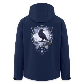 Raven Crow Gothic - Men’s Recycled Softshell Jacket by Stanley/Stella - navy - Back - AI Model Male 185 light (185cm)