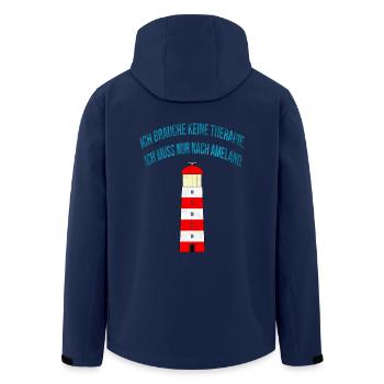 Therapy? - I just have to go to Ameland. - Men’s Recycled Softshell Jacket by Stanley/Stella - navy - Back - AI Model Male 185 light (185cm)
