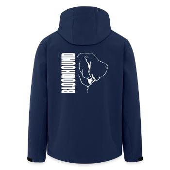 BLOODHOUND Profil Hunde Hund Wilsigns - Recycelte Männer Softshell-Jacke von Stanley/Stella - Navy - Hinten - AI Model Male 185 light (185cm)