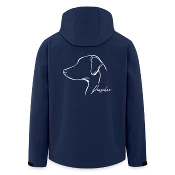 PINSCHER Profile Dogs Dog Wilsigns - Men’s Recycled Softshell Jacket by Stanley/Stella - navy - Back - AI Model Male 185 light (185cm)