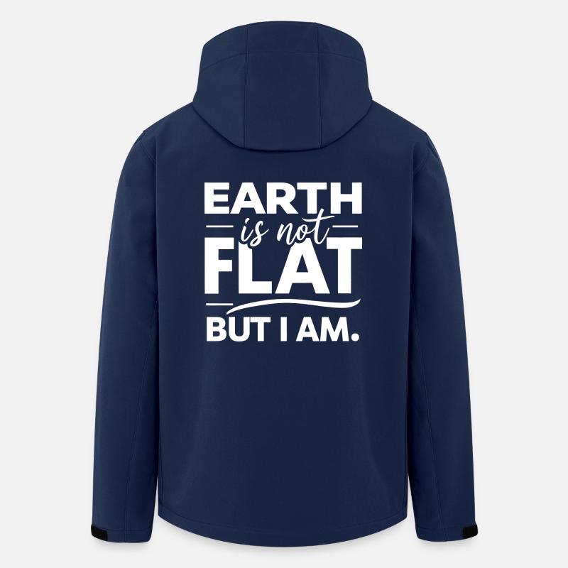 Satire Flache Erde Ironische Witze - Recycelte Männer Softshell-Jacke von Stanley/Stella - Navy