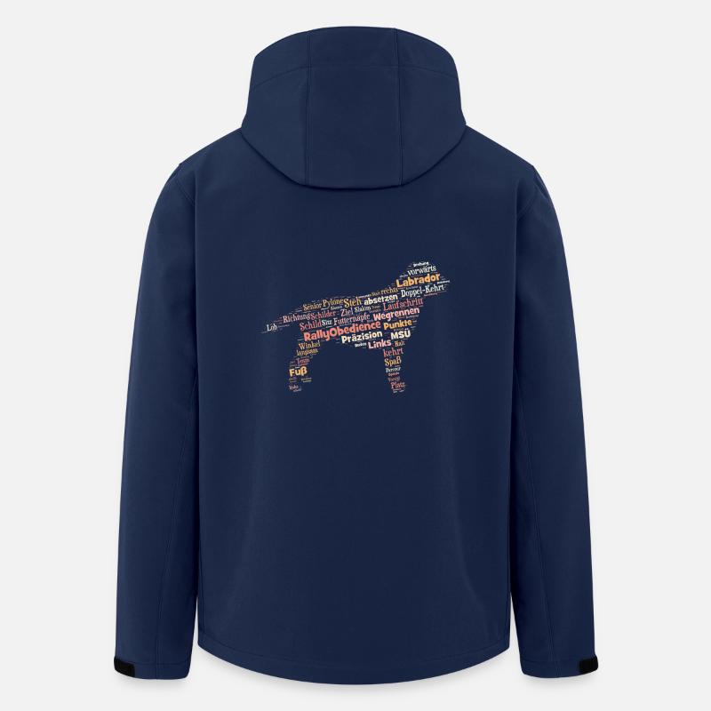 Labrador Rally Obedience Wordcloud - Recycelte Männer Softshell-Jacke von Stanley/Stella - Navy