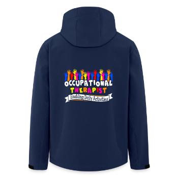 Occupational Therapist Enabling Daily Activities - Men’s Recycled Softshell Jacket by Stanley/Stella - navy - Back - AI Model Male 185 light (185cm)
