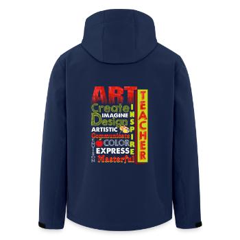 Art Teacher Can Create Imagine Artistic - Men’s Recycled Softshell Jacket by Stanley/Stella - navy - Back - AI Model Male 185 light (185cm)