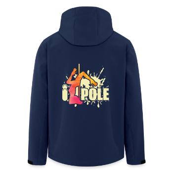 Funny Pole Dancer - Men’s Recycled Softshell Jacket by Stanley/Stella - navy - Back - AI Model Male 185 light (185cm)