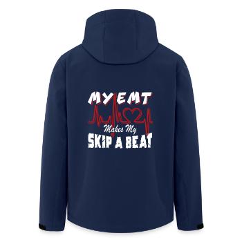 My EMT Makes My Heart Skip A Beat - Men’s Recycled Softshell Jacket by Stanley/Stella - navy - Back - AI Model Male 185 light (185cm)