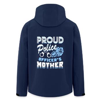 Proud Police Officer's Mother - Men’s Recycled Softshell Jacket by Stanley/Stella - navy - Back - AI Model Male 185 light (185cm)