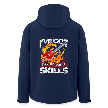 I've Got Electric Guitar Skills - Men’s Recycled Softshell Jacket by Stanley/Stella - navy - Back - AI Model Male 185 light (185cm)