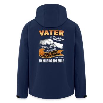 VATER & TOCHTER - Recycelte Männer Softshell-Jacke von Stanley/Stella - Navy - Hinten - AI Model Male 185 light (185cm)
