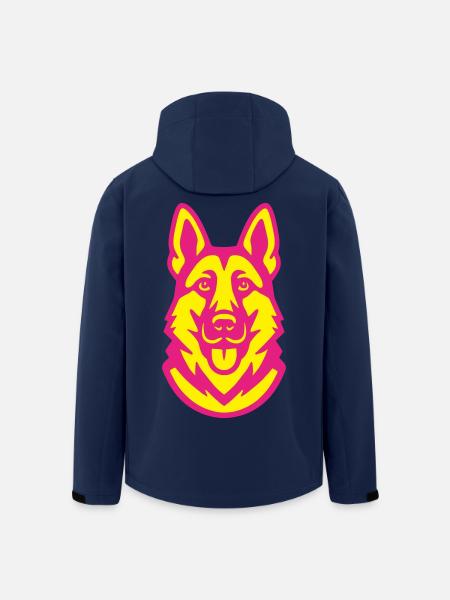 Schäferhund Pop-Art - Recycelte Männer Softshell-Jacke von Stanley/Stella - Navy