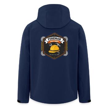 FINAL SHIFT – Foreman Edition - Recycelte Männer Softshell-Jacke von Stanley/Stella - Navy - Hinten - AI Model Male 185 light (185cm)
