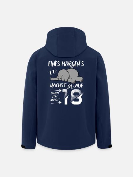 18 Jahre Elefant wacht auf ZZZ Schlafen Geburtstag - Recycelte Männer Softshell-Jacke von Stanley/Stella - Navy