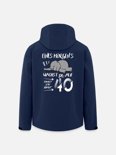 40 Jahre Elefant wacht auf ZZZ Schlafen Geburtstag - Recycelte Männer Softshell-Jacke von Stanley/Stella - Navy