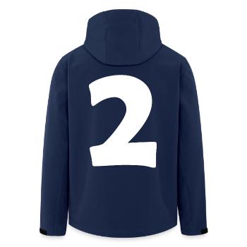 2 - Recycelte Männer Softshell-Jacke von Stanley/Stella - Navy - Hinten - AI Model Male 185 light (185cm)