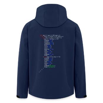 My Life -- Java Code - Recycelte Männer Softshell-Jacke von Stanley/Stella - Navy - Hinten - AI Model Male 185 light (185cm)