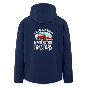 Agriculteur-shirt Toutes les thèses Tracteurs - Veste softshell homme en polyester recyclé Stanley/Stella - marine - Dos - AI Model Male 185 light (185cm)