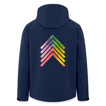 Arrow V1 - Men’s Recycled Softshell Jacket by Stanley/Stella - navy - Back - AI Model Male 185 light (185cm)