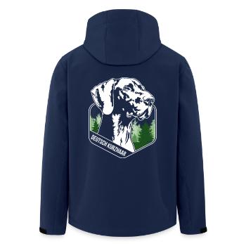 German Shorthair Hunting Dogs Portait Dog Wilsigns - Men’s Recycled Softshell Jacket by Stanley/Stella - navy - Back - AI Model Male 185 light (185cm)